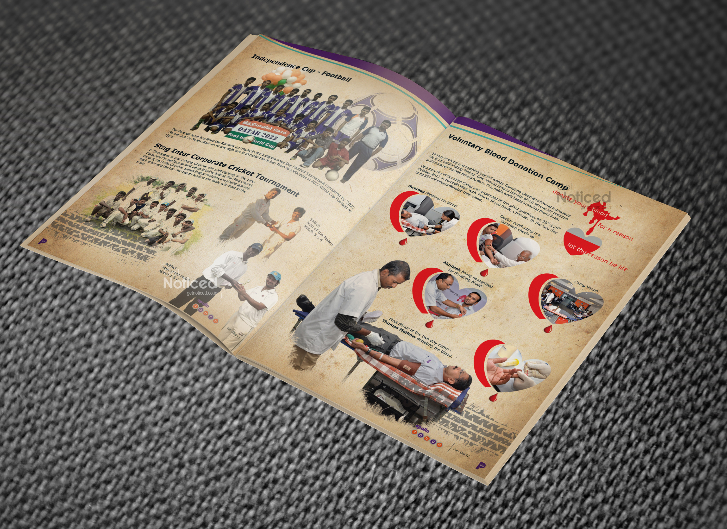 Apollo Tyres monthly newsletter book design