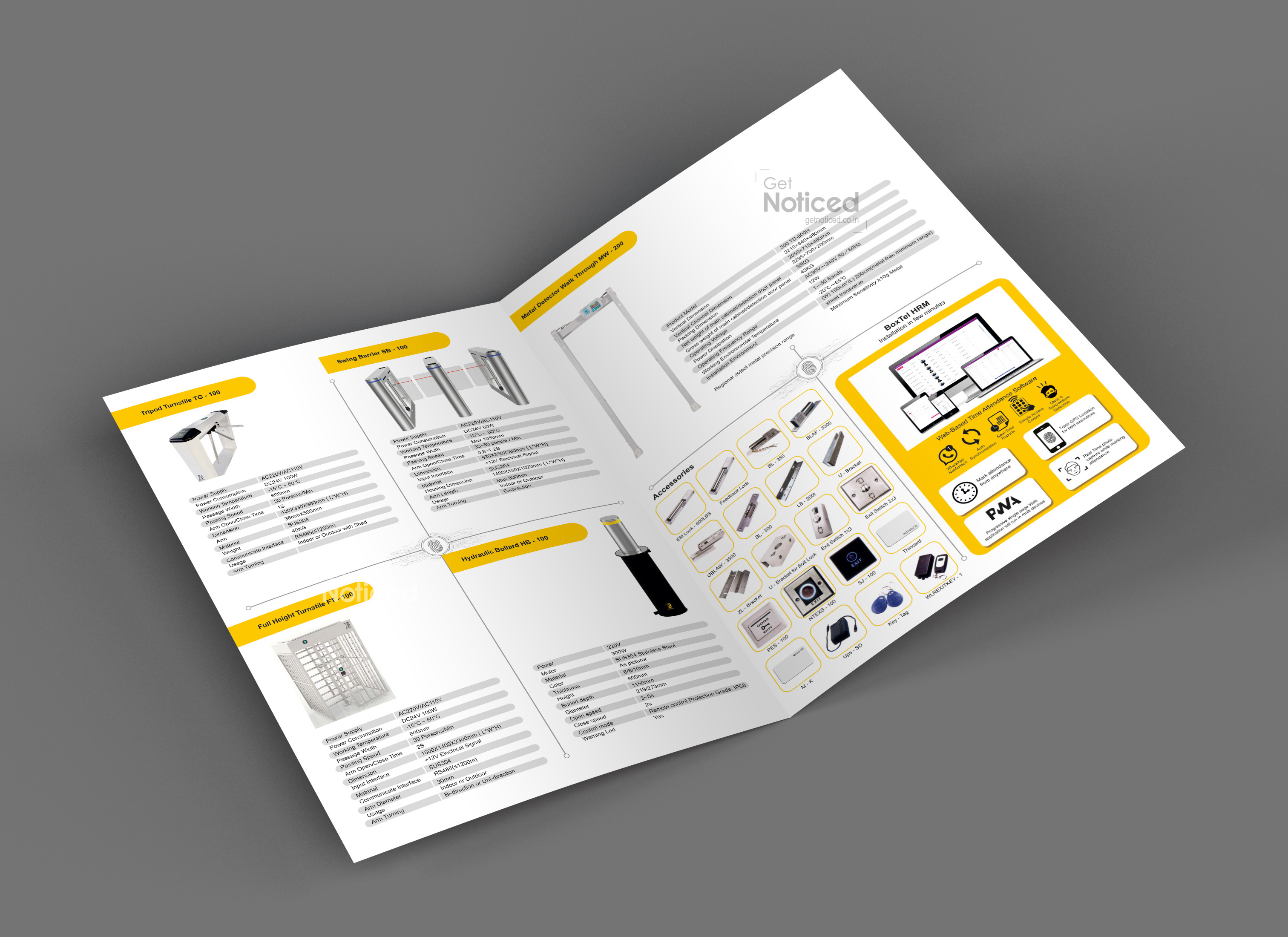 Boxtel Biometric Systems Product Catalogue Design
