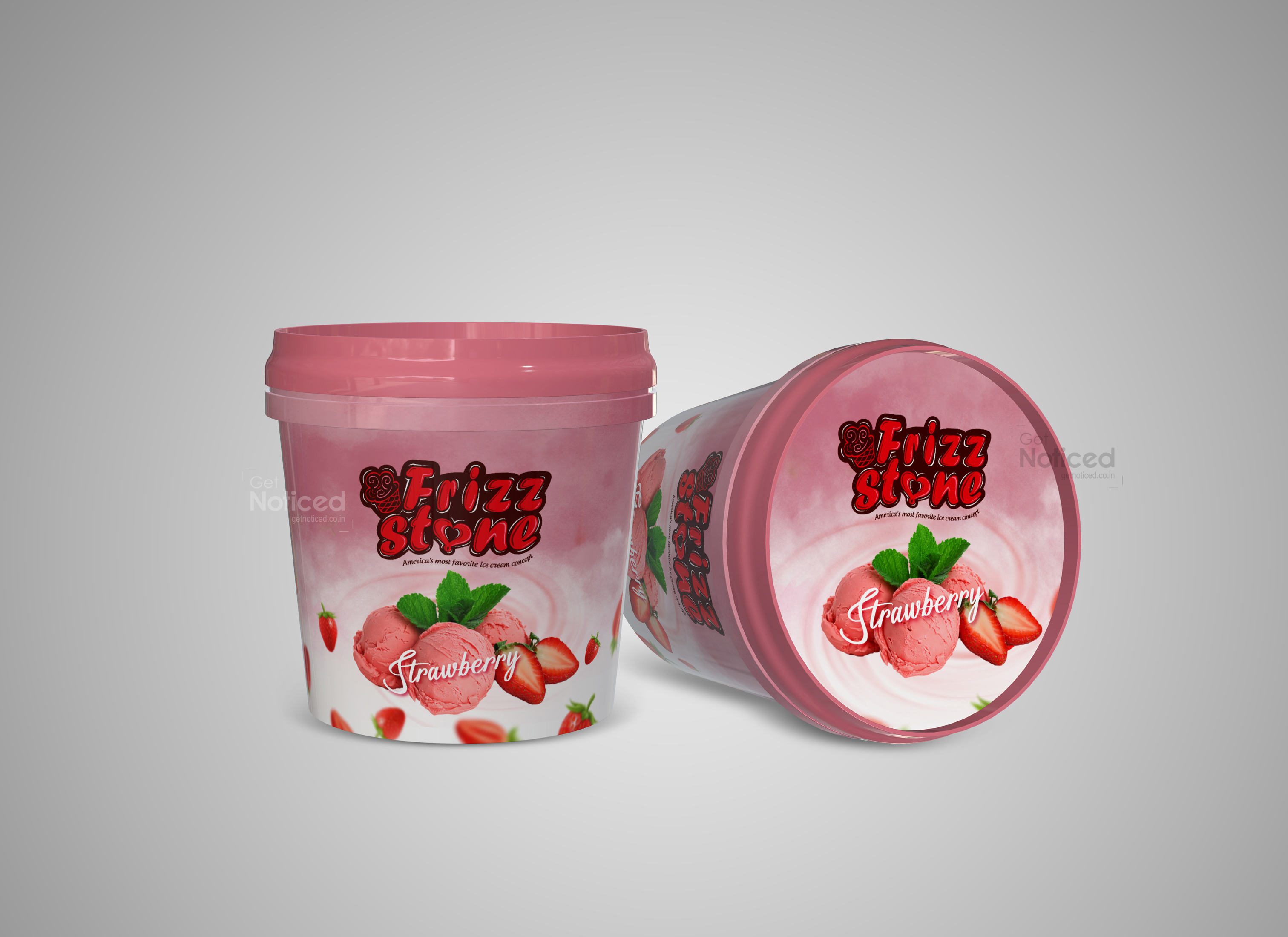 Frizz Stone Ice Cream Pack Design