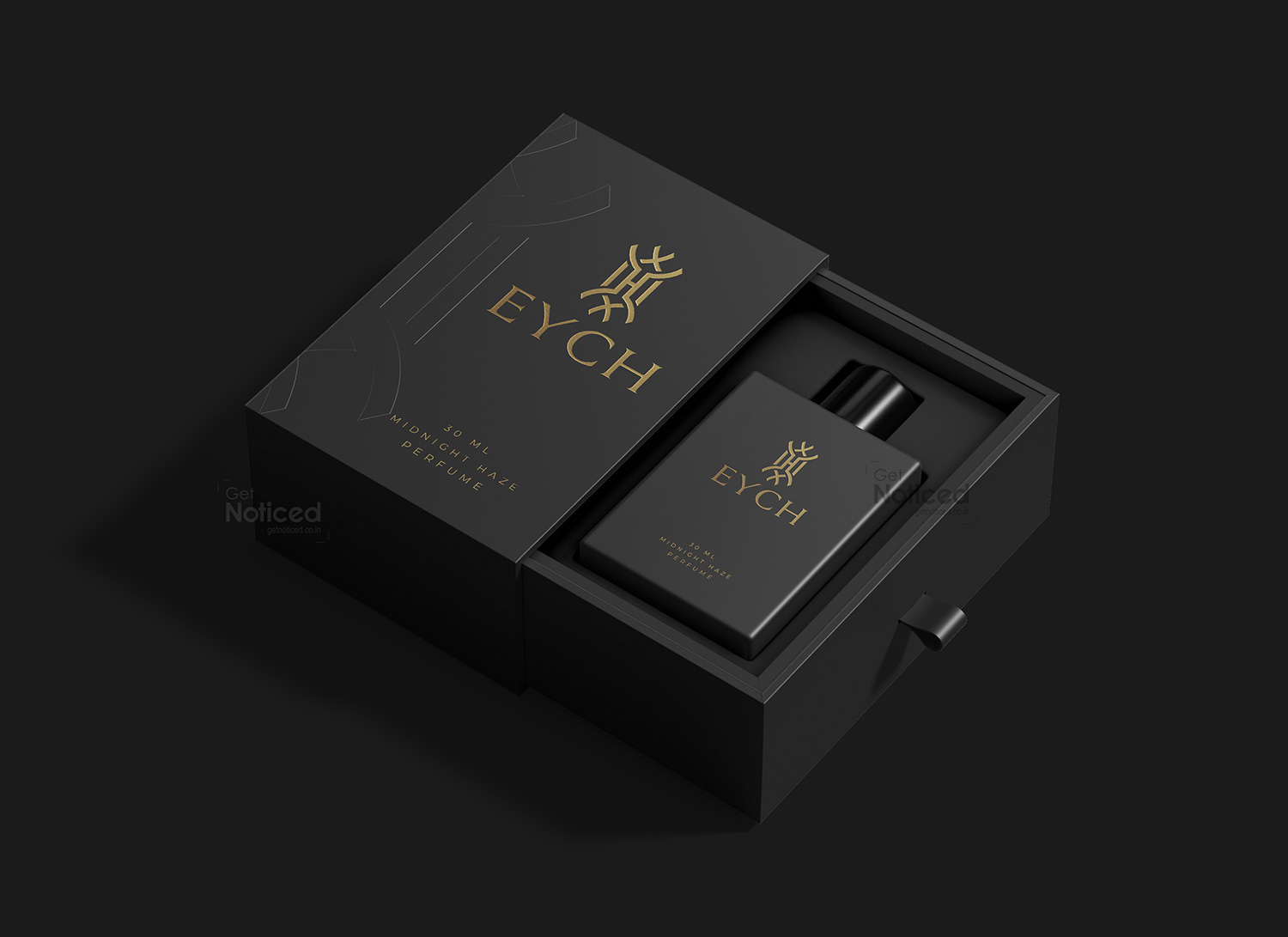 H eych perfume packaging design