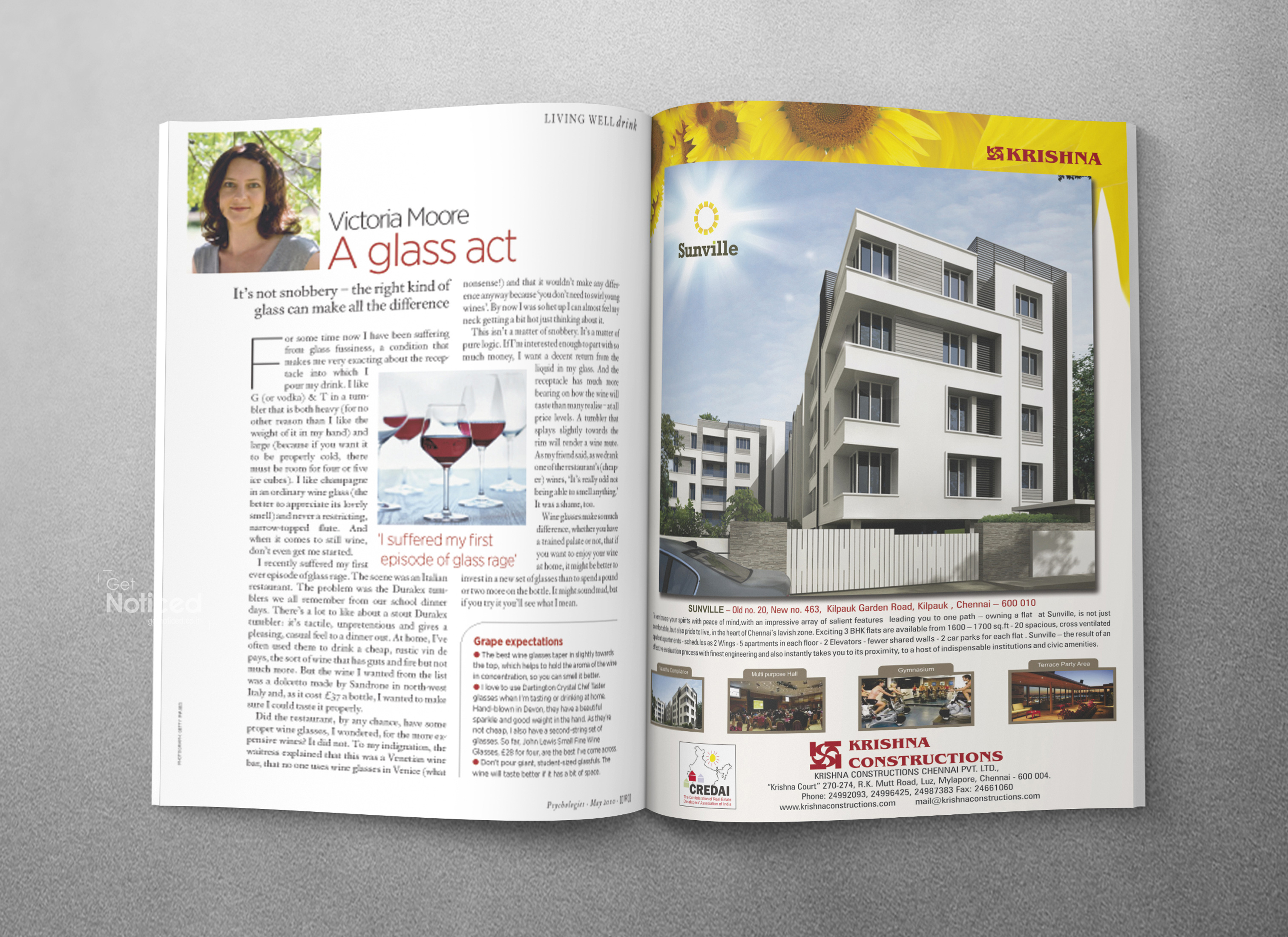 Krishna Constructions Magazine Ad Design