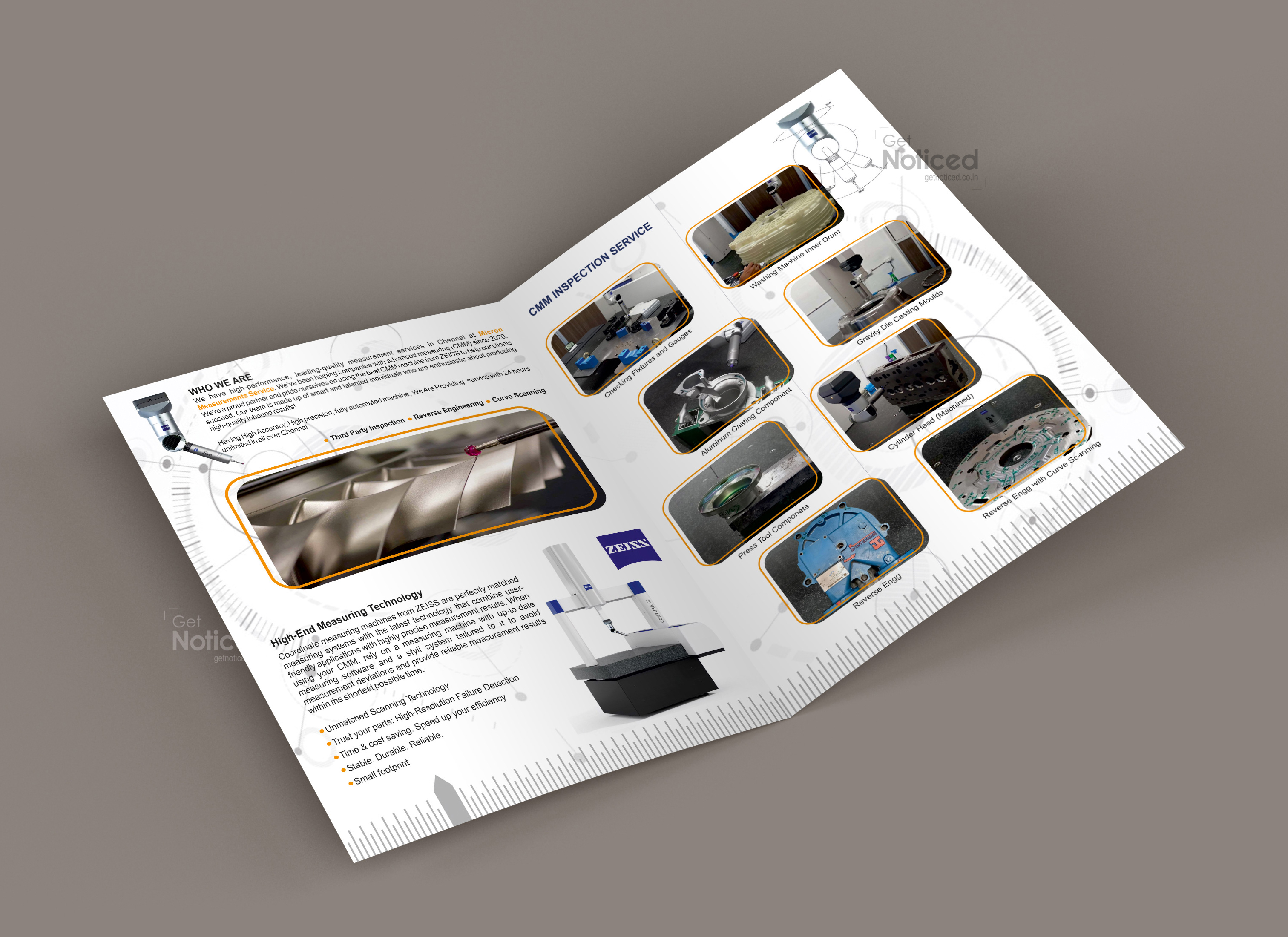Micron Measurment Systems Brochure Design