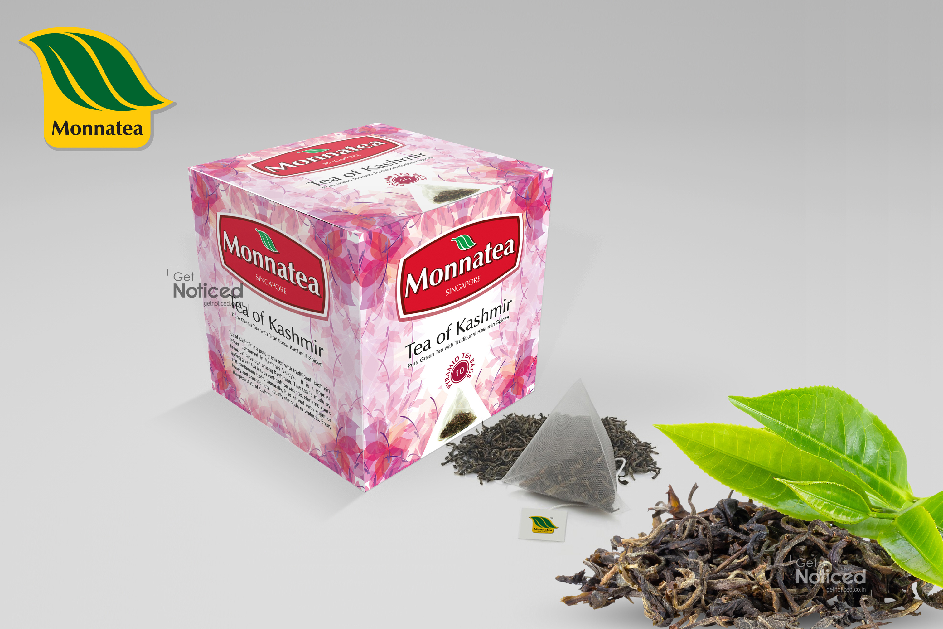 Monnatea Tea Box Packaging Design