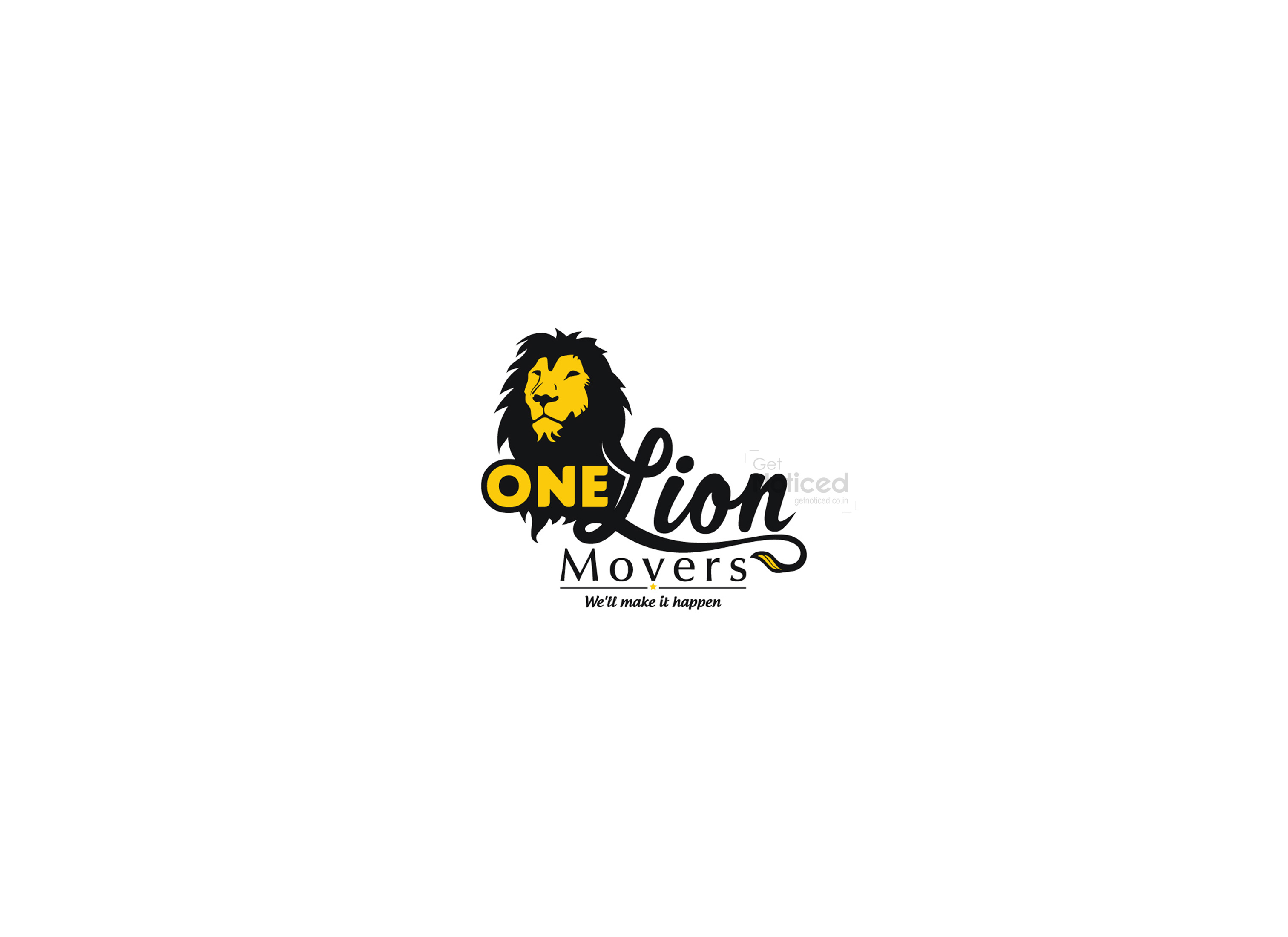 One Lion Movers Logo Design