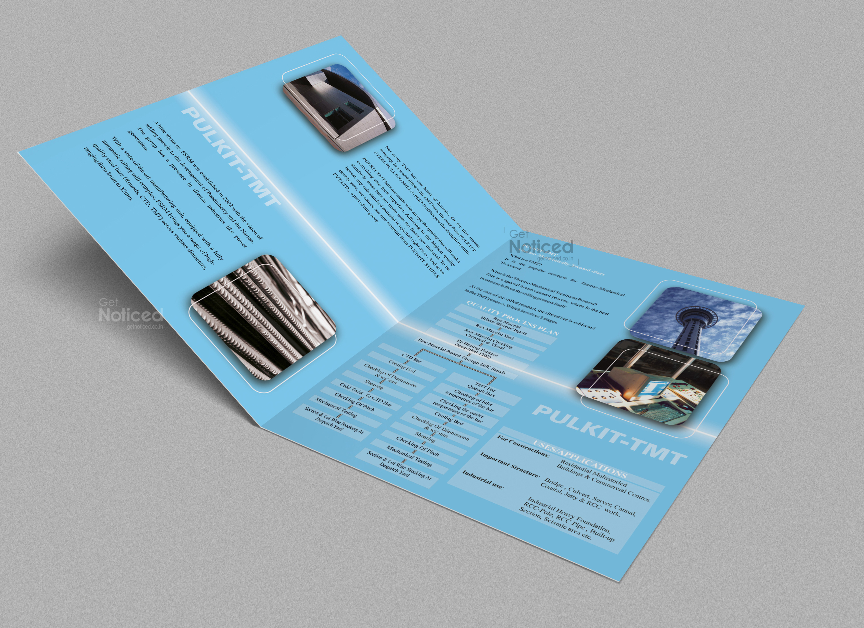 Pulkit Steel Rolling Mills Brochure Design