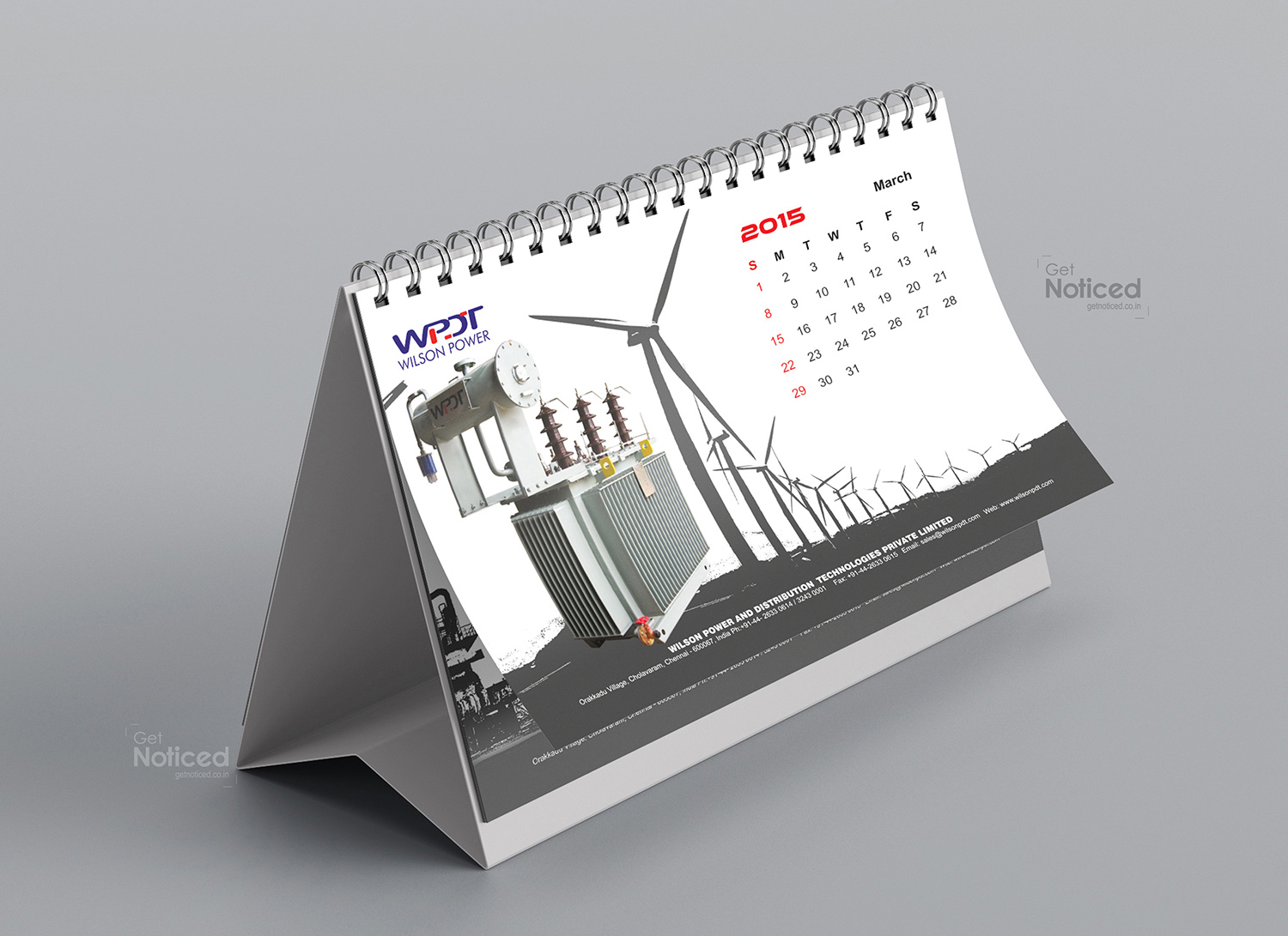 Wilson Power Calendar Design 2015