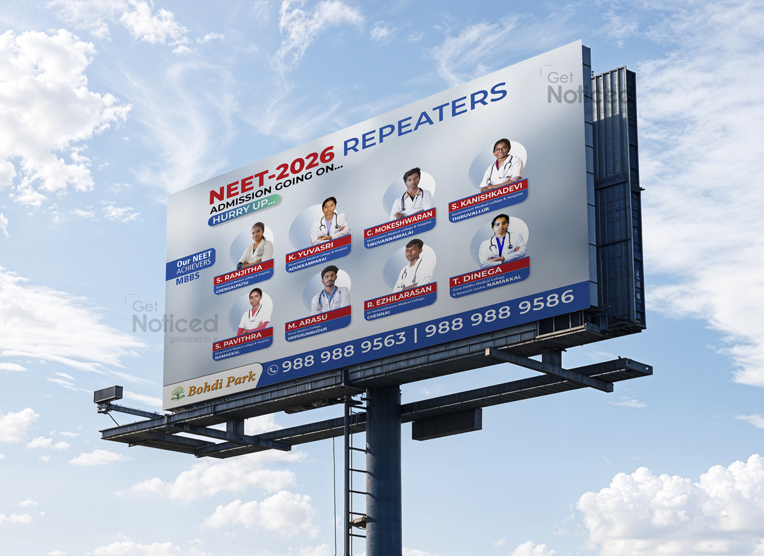 Billboard Design for Bohdi Park - Inspiring NEET Aspirants