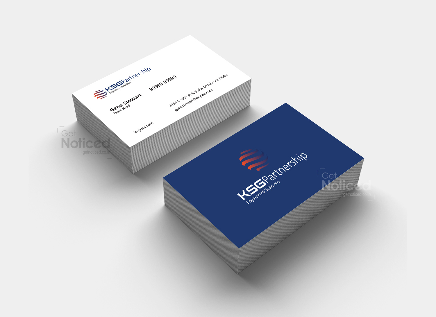Business stationery design for KSG Partnership USA LLC with business card and letterhead
