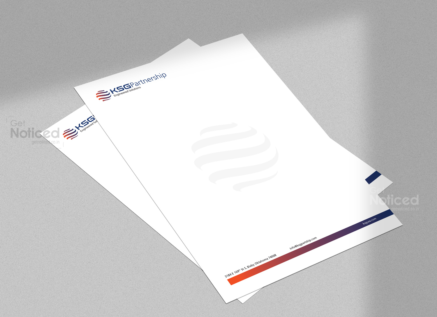 Business stationery design including PPT slides for KSG Partnership USA LLC