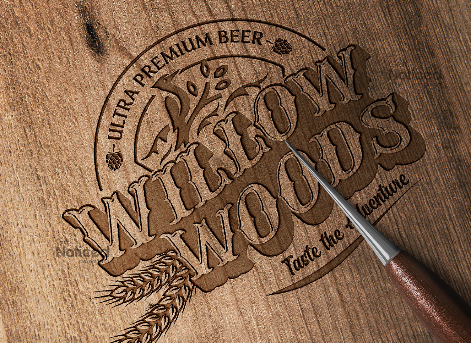 creative logo for Willow Woods premium beverage range