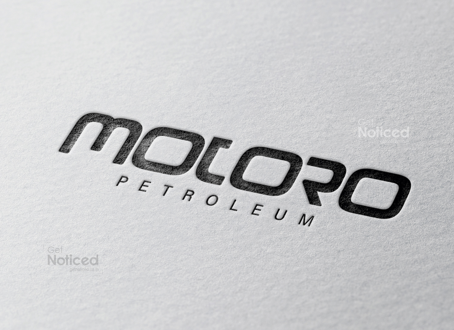 Custom typography and icon for Motoro Petroleum’s oil and gas sector brand identity