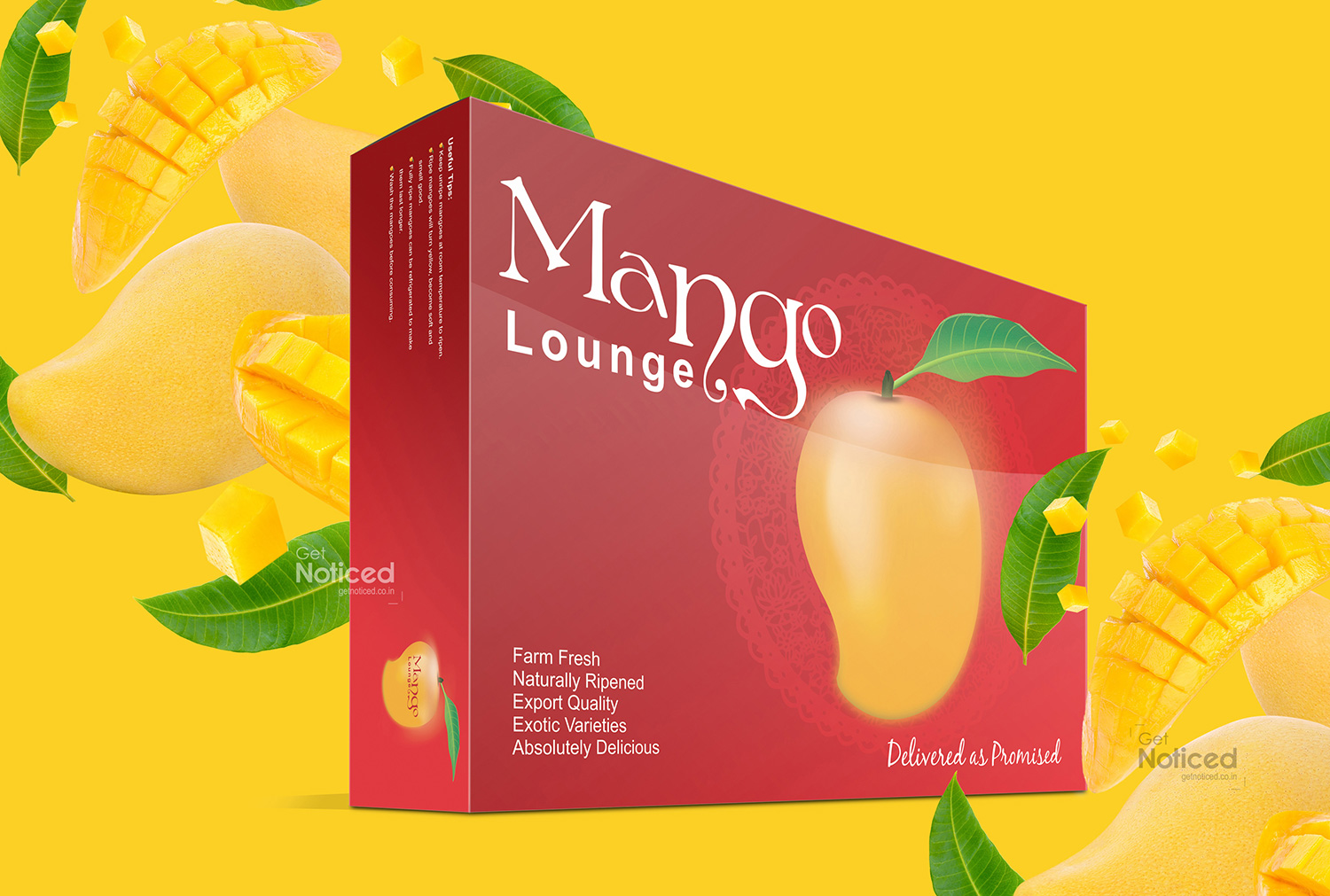Mango Lounge Cotton Box Packaging Design
