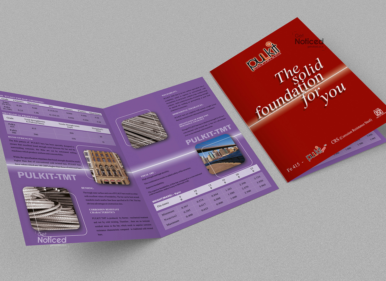 Pulkit Steel Rolling Mills Brochure Design