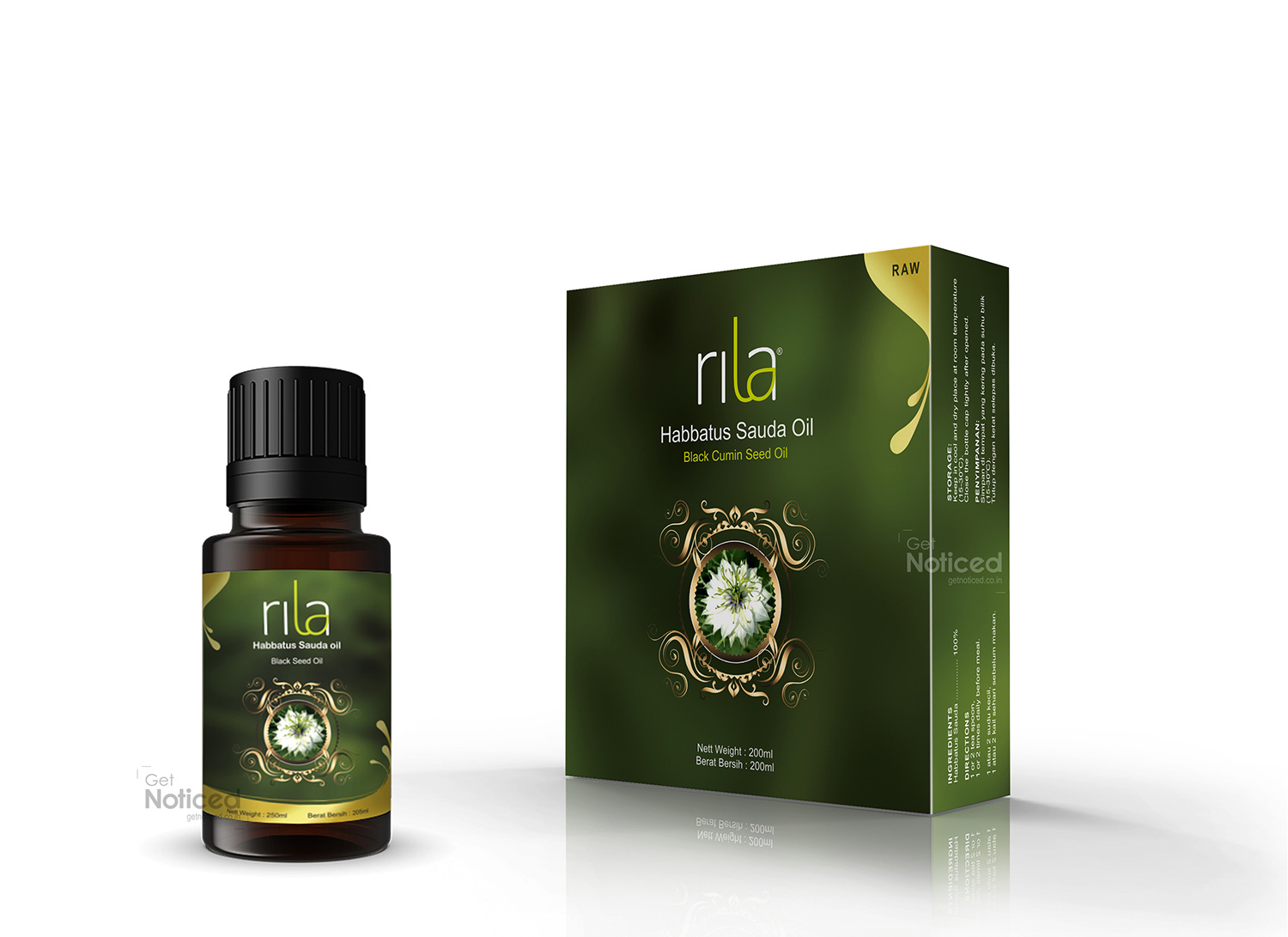 Rila Bottle pack Label Design