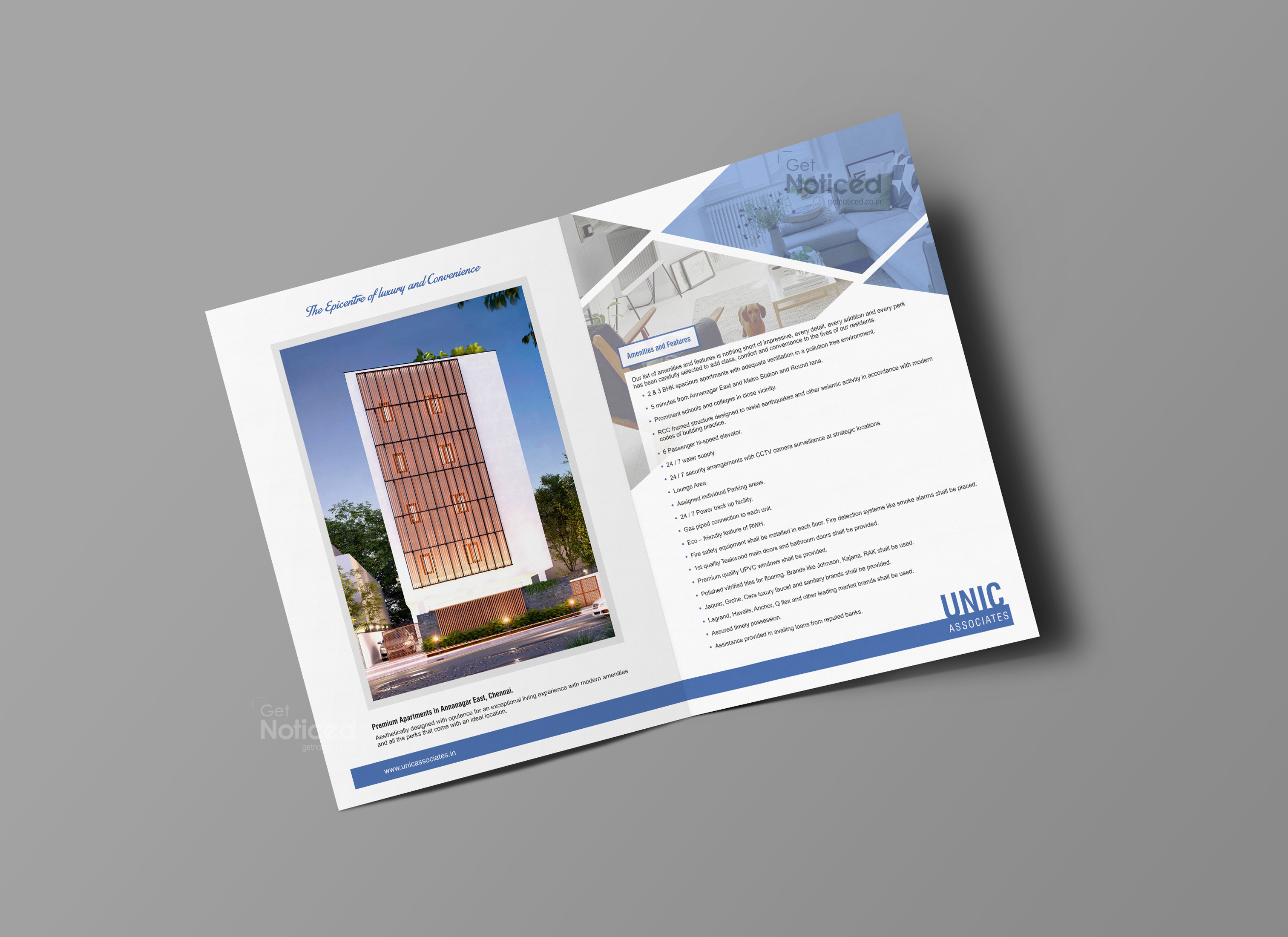 Unic Associate Profile Brochure Design Getnoticed.co.in