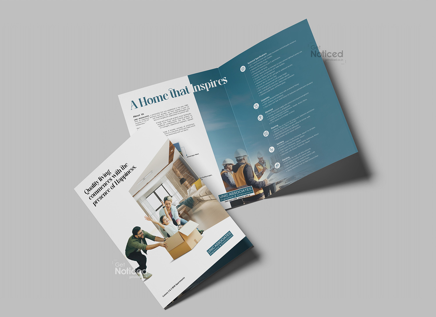 unic associates project brochure design