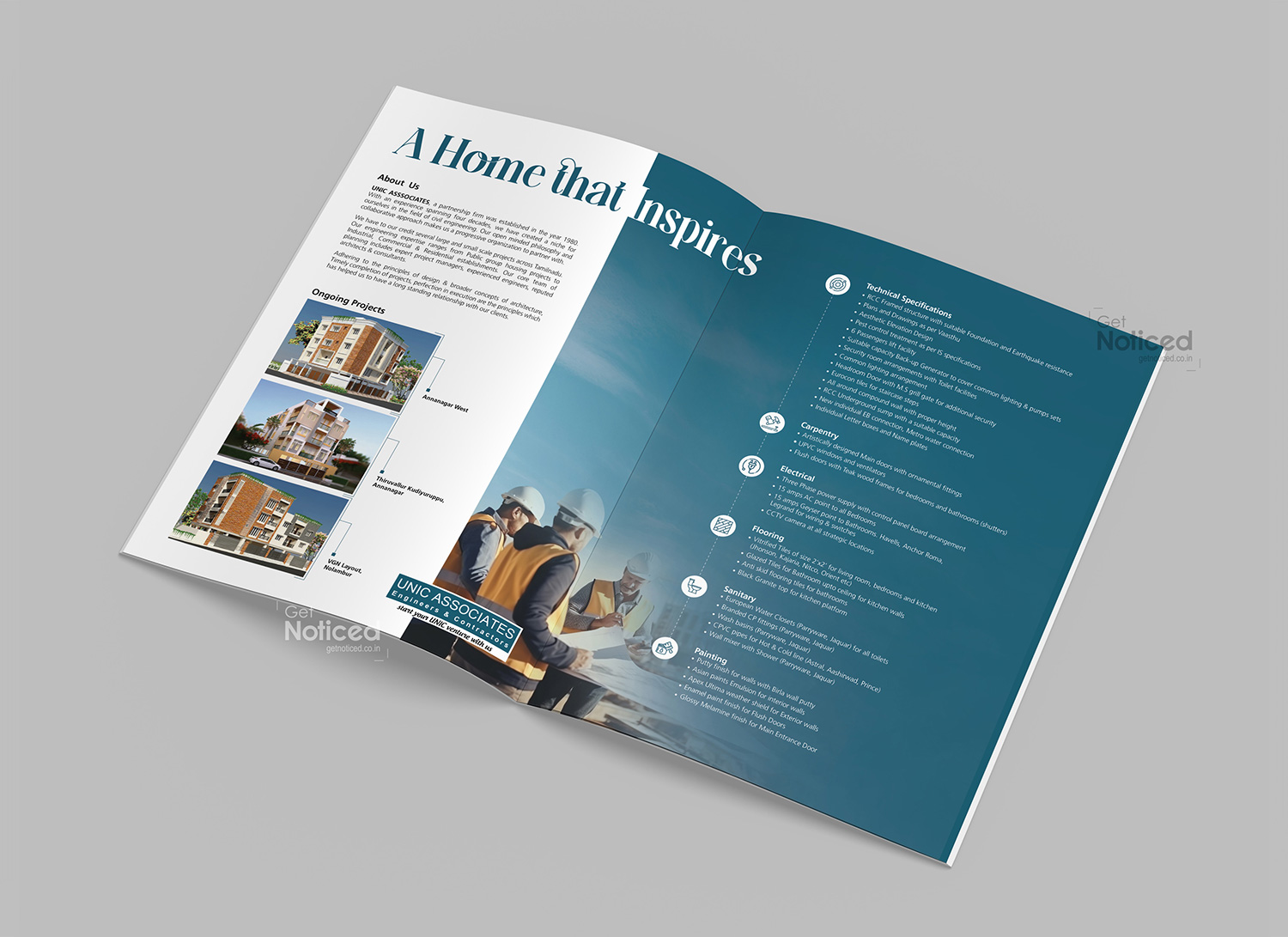 unic associates project brochure design