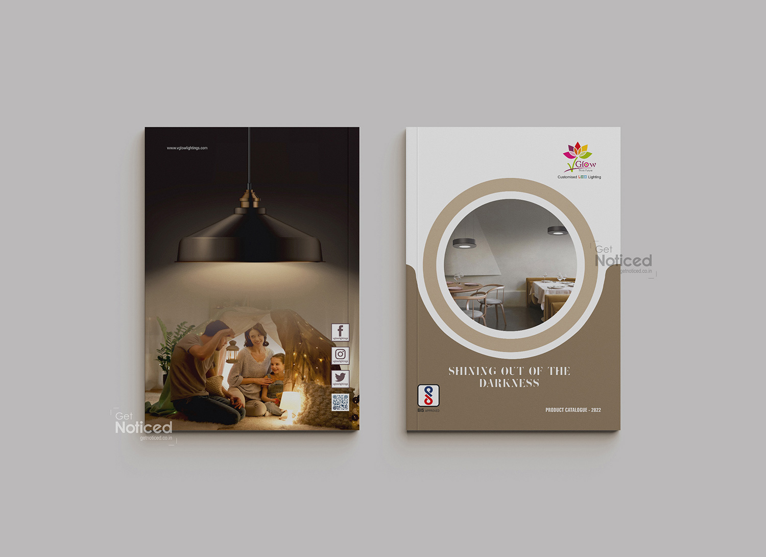 Vglow Led Lights Product Catalogue Design