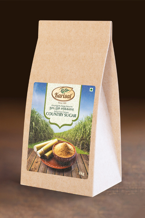 Karisal Country Sugar Paper Pouch Sticker Lable Design