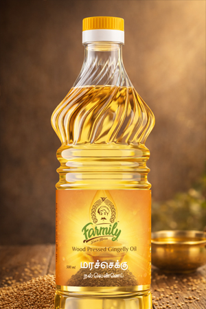 Oil Bottle Label Packaging Design for Farmily Cooking Oils