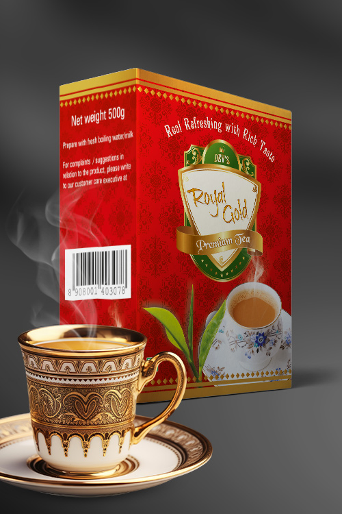 Royal Gold Tea Packaging Design
